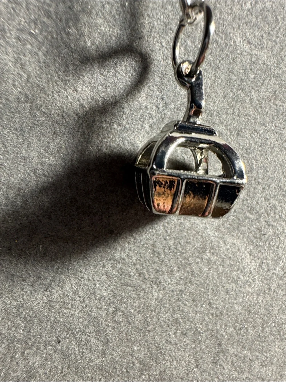 Hand Crafted Silver Cable Car Key Or Purse charm